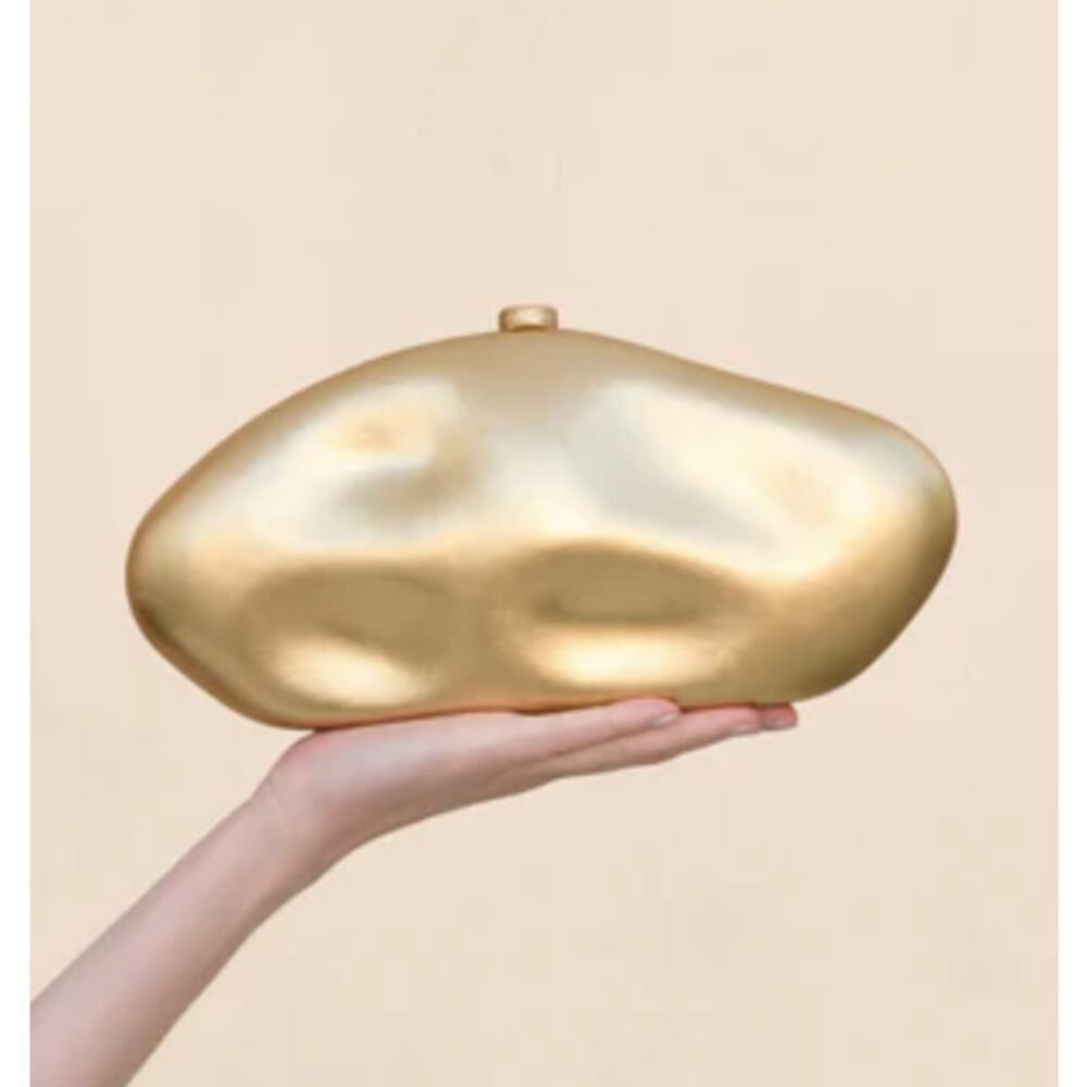 Cult Gaia Caldera Clutch in Gold - Picture 2 of 13